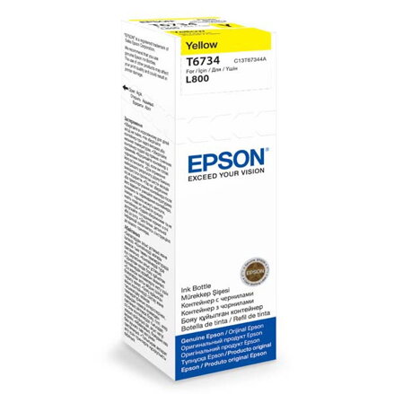 Epson originál ink C13T67344A, yellow, 70ml, Epson L800, žltá