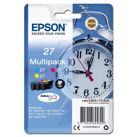 Epson originál ink 13T27054012, 27, color, 3x3,6ml, Epson WF-3620, 3640, 7110, 7610, 7620, farebná