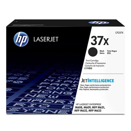 HP originál toner CF237X, black, 25000str., HP 37X, high capacity, HP LaserJet Enterprise M608, M609, O, čierna