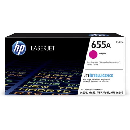 HP originál toner CF453A, magenta, 10500str., HP 655A, HP Color LaserJet Enterprise M652dn,M652n,M653dh,M653, O, purpurová