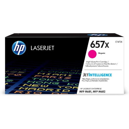 HP originál toner CF473X, magenta, 23000str., HP 657X, high capacity, HP LaserJet Enterprise MFP M681dh,MFP M681f,LaserJet, O, purpurová