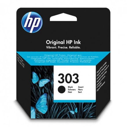 HP originál ink T6N02AE, HP 303, black, 200str., HP ENVY Photo 6230, 7130, 7134, 7830, čierna