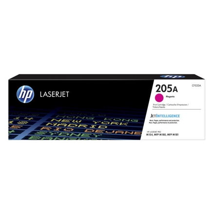 HP originál toner CF533A, magenta, 900str., HP 205A, HP Color LaserJet Pro M180n, M181fw, O, purpurová