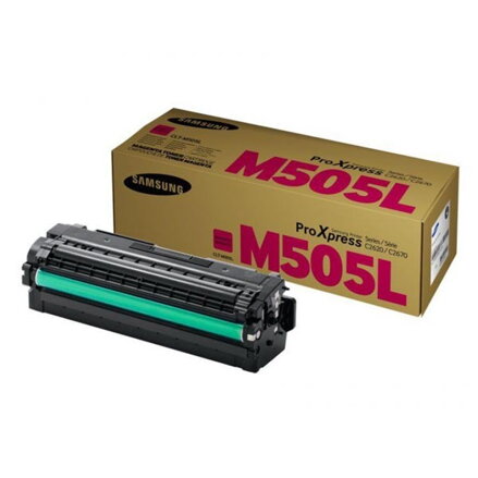 HP originál toner SU302A, CLT-M505L, magenta, 3500str., M505L, high capacity, Samsung ProXpress SL-C2620DW, SL-C2670FW, SL-C2680FX, purpurová