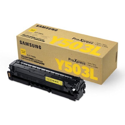 HP originál toner SU491A, CLT-Y503L, yellow, 5000str., Y503L, high capacity, Samsung ProXpress C3060FR, C3010ND, O, žltá