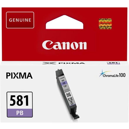 Canon originál ink CLI581 PB, photo blue, 5,6ml, 2107C001, Canon PIXMA TR7550,TR8550,TS6150,TS6151,TS8150,TS8151, photo blue