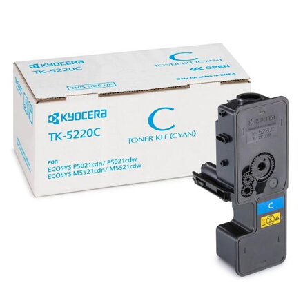 Kyocera originál toner TK-5220C, cyan, 1200str., 1T02R9CNL1, Kyocera 5521, 5521cdn, 5521cdw, O, azurová