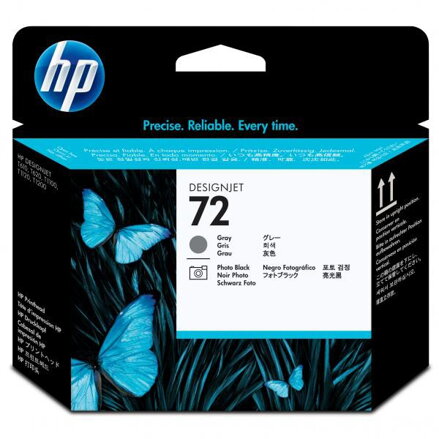 HP originál tlačová hlava C9380A, HP 72, grey/black, HP Designjet T1100, T770, čierna