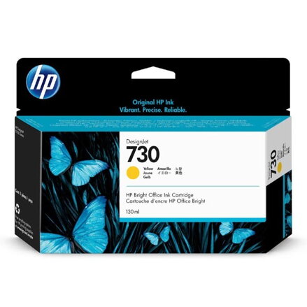 HP originál ink P2V64A, HP 730, yellow, 130ml, HP HP DESIGNJET T1600 SERIES,1700 SERIES,2600 SERIES, žltá