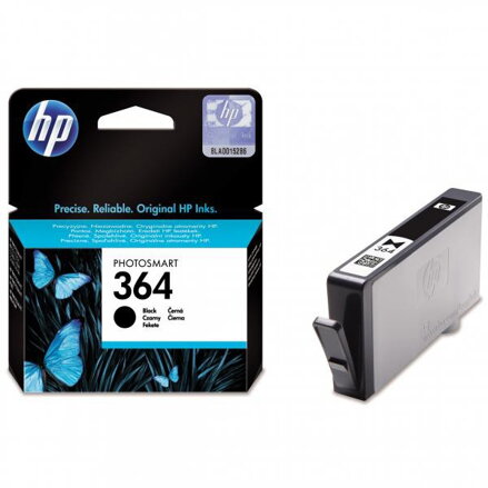 HP originál ink CB316EE, HP 364, black, 250str., HP Photosmart B8550, C5380, D5460, čierna