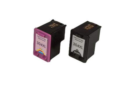 HP renovovaná atramentová náplň N9K07AE / N9K08AE, no.304XL/black+color/20ml+18ml  (MULTIPACK BULK), čierna