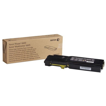 Xerox originál toner 106R02231, yellow, 6000str., určené pre Z Európu, high capacity, Xerox Phaser 6600 DN, WorkCentre 6605 DN, 66, žltá