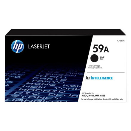 HP originál toner CF259A, black, 3000str., HP 59A, HP LaserJet Pro M404, M304, LaserJet Pro MFP M428, O, čierna