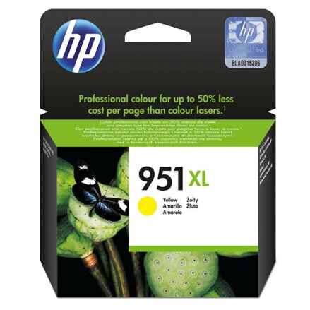 HP originál ink CN048AE, HP 951XL, yellow, 1500str., 17ml, HP Officejet Pro 276dw, 8100 ePrinter,8620, žltá