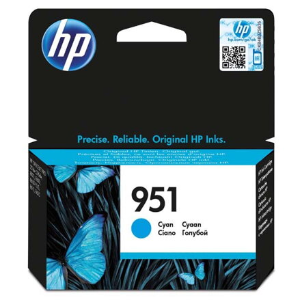 HP originál ink CN050AE, HP 951, cyan, 700str., pre HP Officejet Pro 251, 276, 8100, 8600 N911a, 8610, azurová