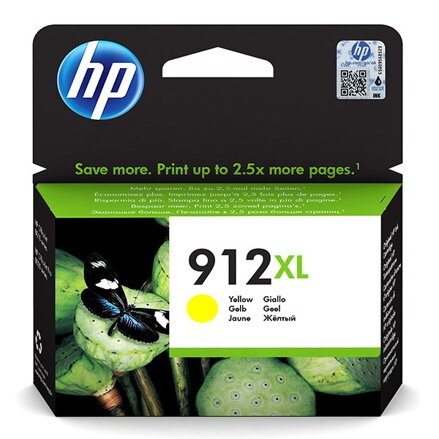 HP originál ink 3YL83AE#301, HP 912XL, yellow, blister, 825str., high capacity, HP Officejet 8012, 8013, 8014, 8015 OJ Pro 8020, žltá