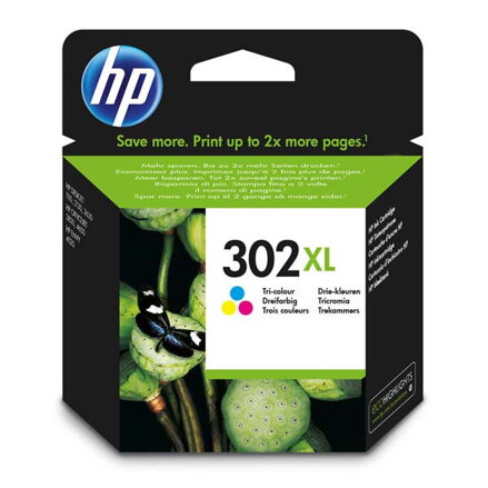 HP originál ink sada F6U67AE, HP 302XL, color, 330str., 8ml, HP OJ 3830,3834,4650, DJ 2130,3630,1010, Envy 4520, farebná