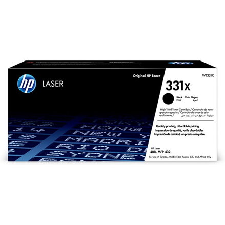 HP originál toner W1331X, black, HP 331X, high capacity, HP, čierna