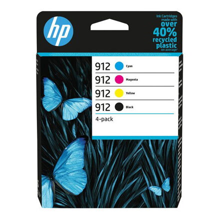 HP originál ink 6ZC74AE#301, HP 912, CMYK, blister, 4*315str., multipack, HP Officejet 8012, 8013, 8014, 8015 Officejet Pro 802