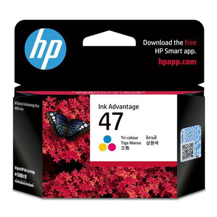 HP originál ink 6ZD61AE, HP 47, tri-colour, HP DeskJet Ink Advantage 4800, 4828, farebná