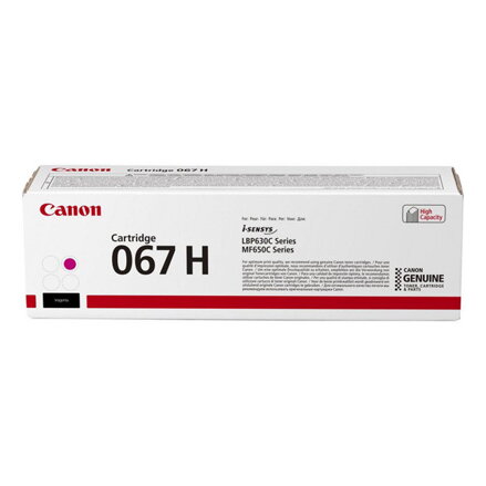 Canon originál toner 067 H M, magenta, 2350str., 5104C002, high capacity, Canon LBP631Cdw, LBP633Cdw, MF651Cw, MF655Cdw, MF657Cdw,, purpurová