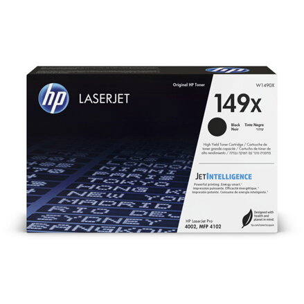 HP originál toner W1490X, black, 9500str., HP 149X, high capacity, HP LaserJet Pro 4002dn, 4002dne, 4002dw, 4002dwe, O, čierna