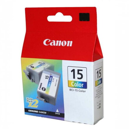 Canon originál ink BCI15C, color, 100str., 8191A002, 2ks, Canon i70, farebná