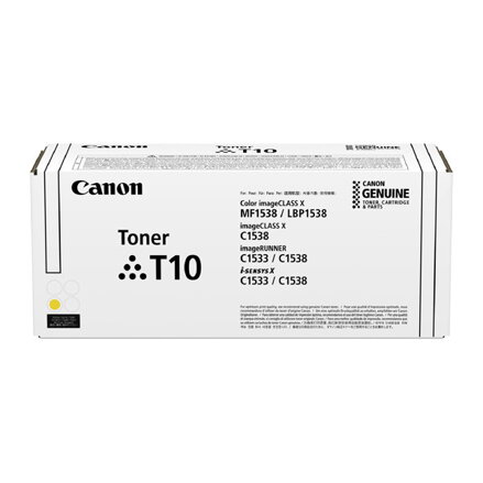 Canon originál toner T10, yellow, 10000str., 4563C001, high capacity, Canon iR-C1533iF, C1538iF, O, žltá
