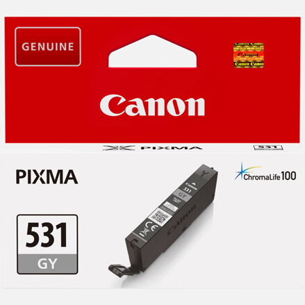 Canon originál ink CLI-531 GY, 6122C001, grey, 324str., Canon Pixma TS8750, TS8751, šedá