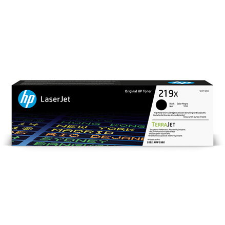 HP TerraJet originál toner W2190X, HP 219X, black, 3200str., high capacity, čierna