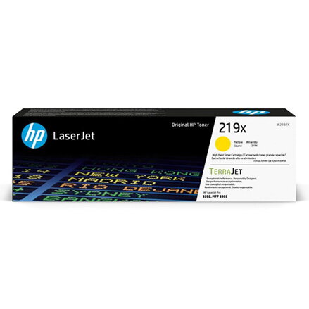 HP TerraJet originál toner W2192X, HP 219X, yellow, 2500str., high capacity, žltá