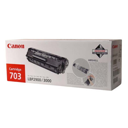 Canon originál toner CRG703, black, 2500str., 7616A005, Canon LBP-2900, 3000, O, čierna