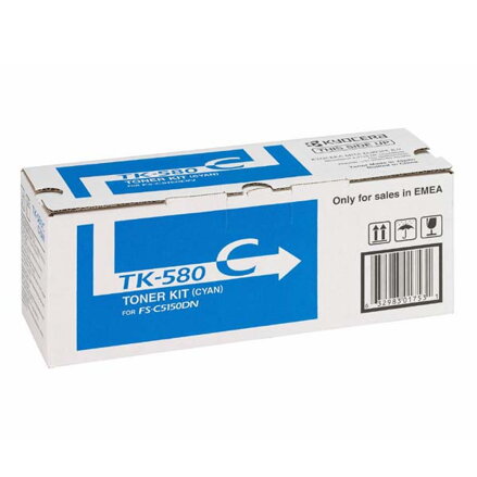 Kyocera originál toner TK580C, cyan, 2800str., 1T02KTCNL0, Kyocera FS- C5150DN, O, azurová