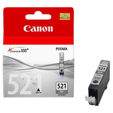 Canon originál ink CLI521GY, grey, 1395str., 9ml, 2937B001, Canon MP980, šedá