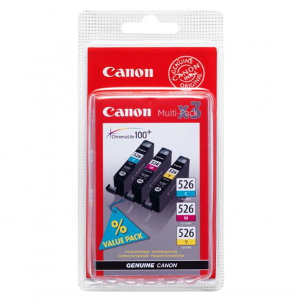 Canon originál ink CLI526 CMY, cyan/magenta/yellow, 340str., 3x9ml, 4541B009, 4541B006, Canon 3-pack Pixma  MG5150, MG5250, MG6150, farebná