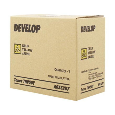 Develop originál toner A0X52D7, yellow, 5000str., TNP-50Y, Develop Ineo +3100P, O, žltá