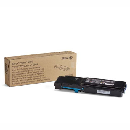 Xerox originál toner 106R02233, cyan, 6000str., Xerox Phaser 6600, WorkCentre 6605, O, azurová