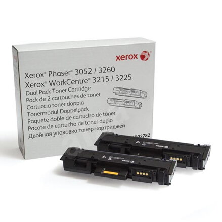 Xerox originál toner 106R02782, black, 6000 (2x3000)str., Xerox Phaser 3052,3260, WorkCentre 3215,3225, dual pack, O, čierna