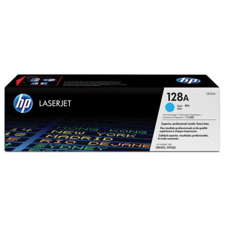 HP originál toner CE321A, cyan, 1300str., HP 128A, HP LaserJet Pro CP1525n, 1525nw, CM1415fn, 1415fnw, O, azurová