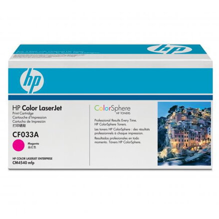 HP originál toner CF033A, magenta, 12500str., HP 646A, HP Color LaserJet CM4540, 4540f, 4540fskm, O, purpurová