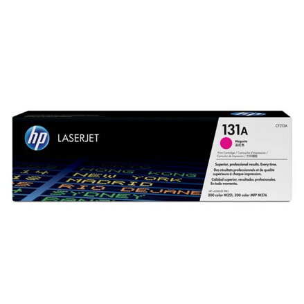 HP originál toner CF213A, magenta, 1800str., HP 131A, HP LaserJet Pro 200 M276n, M276nw, 600g, O, purpurová