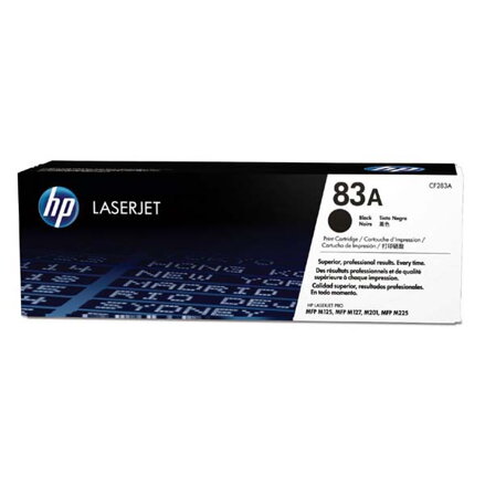 HP originál toner CF283A, HP 83A, black, 1500str., 830g, čierna