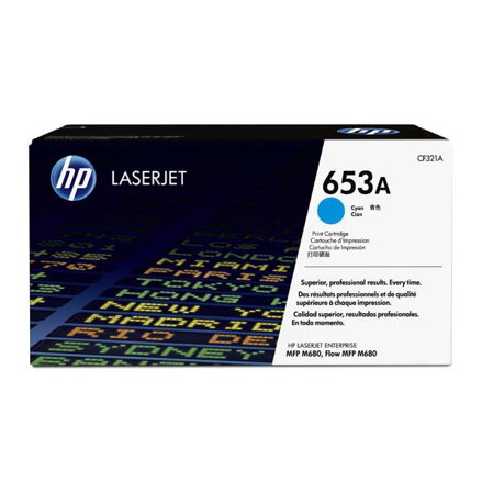 HP originál toner CF321A, cyan, 16500str., HP 653A, HP Color LaserJet Enterprise Flow M680z, M680dn, M680, O, azurová