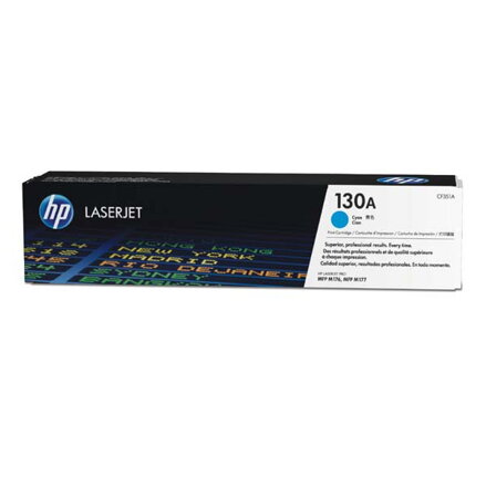 HP originál toner CF351A, cyan, 1000str., HP 130A, HP Color LaserJet Pro M176n, M177fw, 300g, O, azurová