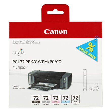 Canon originál ink PGI72, PBK/GY/PM/PC/CO, 6403B007, Canon PIXMA Pro-10