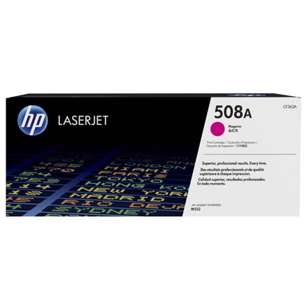 HP originál toner CF363A, magenta, 5000str., HP 508A, HP Color LaserJet Enterprise M552, M553, 860g, O, purpurová