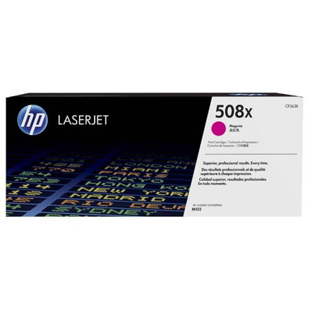 HP originál toner CF363X, magenta, 9500str., HP 508X, high capacity, HP Color LaserJet Enterprise M552dn,M553dn,553n,553x, O, purpurová