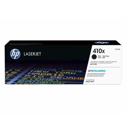 HP originál toner CF410X, black, 6500str., HP 410X, high capacity, HP LJ Pro M452, LJ Pro MFP M477, 680g, O, čierna