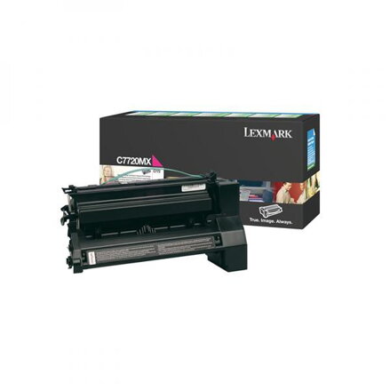 Lexmark originál toner C7720MX, magenta, 15000str., return, Lexmark C772, O, purpurová