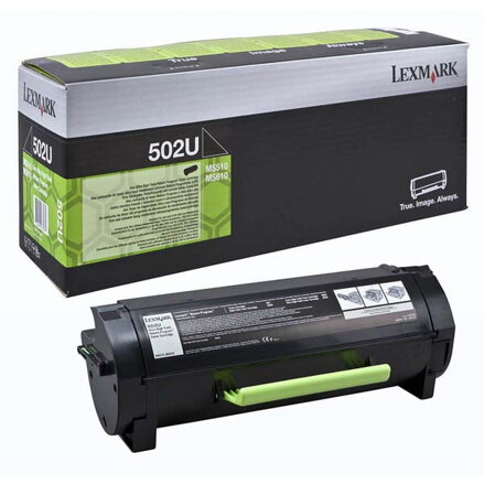 Lexmark originál toner 50F2U00, black, 20000str., 502U, ultra high capacity, return, Lexmark MS510DN, 610DE, 610DN, 610DTE, O, čierna